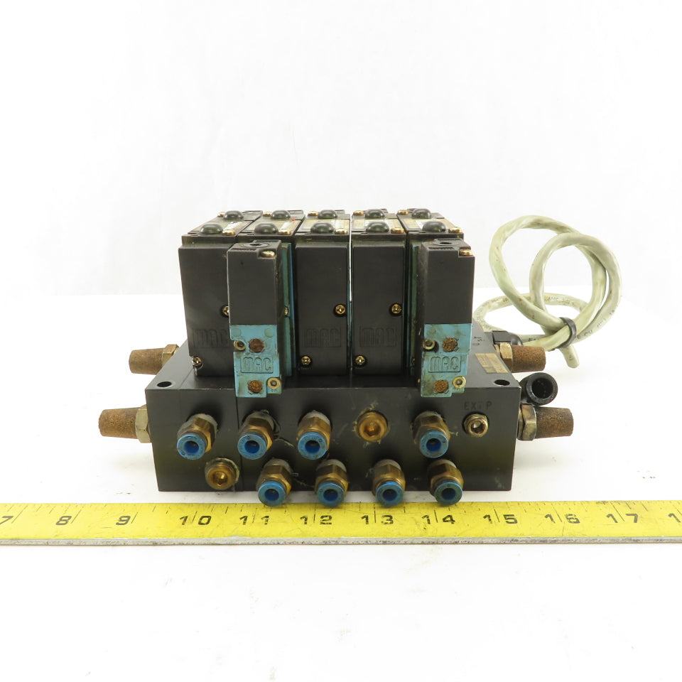 MAC 92A-BAB-000-DM-DDAP-1DM Solenoid Operated Pneumatic Valve Bank 2 Way 24VDC