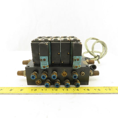 MAC 92A-BAB-000-DM-DDAP-1DM Solenoid Operated Pneumatic Valve Bank 2 Way 24VDC