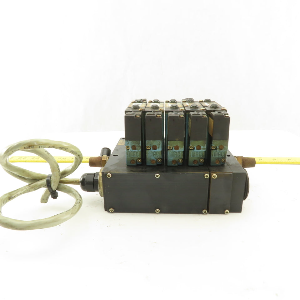 MAC 92A-BAB-000-DM-DDAP-1DM Solenoid Operated Pneumatic Valve Bank 2 Way 24VDC