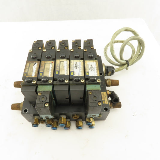 MAC 92A-BAB-000-DM-DDAP-1DM Solenoid Operated Pneumatic Valve Bank 2 Way 24VDC