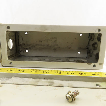 9-1/2" x 4" x 4" Electrical Enclosure Screw Top Side Covers Lot OF 2