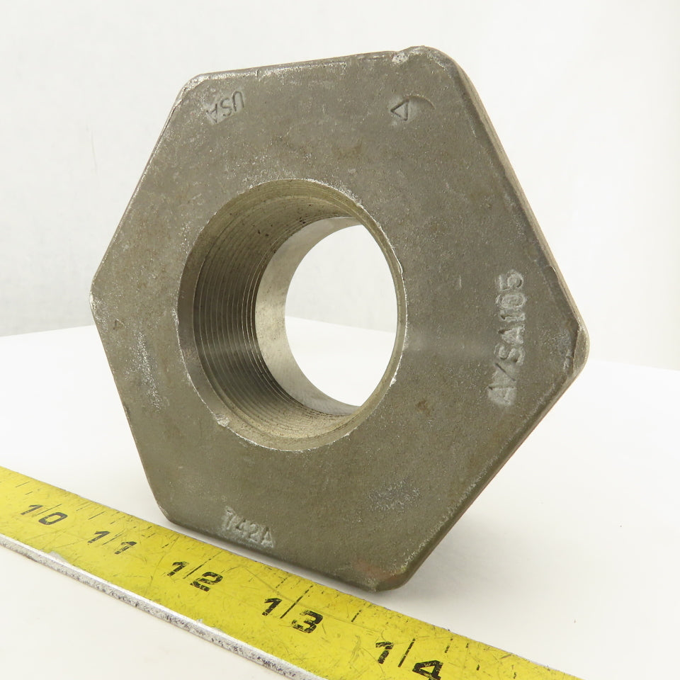 4" NPT x 2" FNPT Carbon Steel Pipe Bushing A/SA105