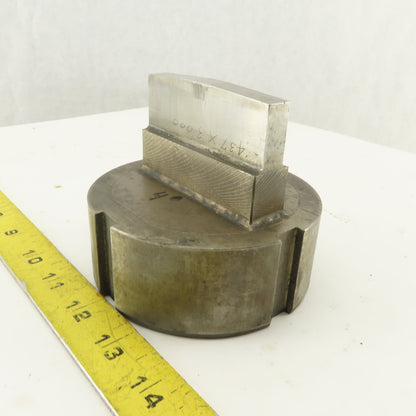 .437"" OD x 3" Rectangular Hole Punch 4° Crown CNC Turret For 4-1/8" Holder