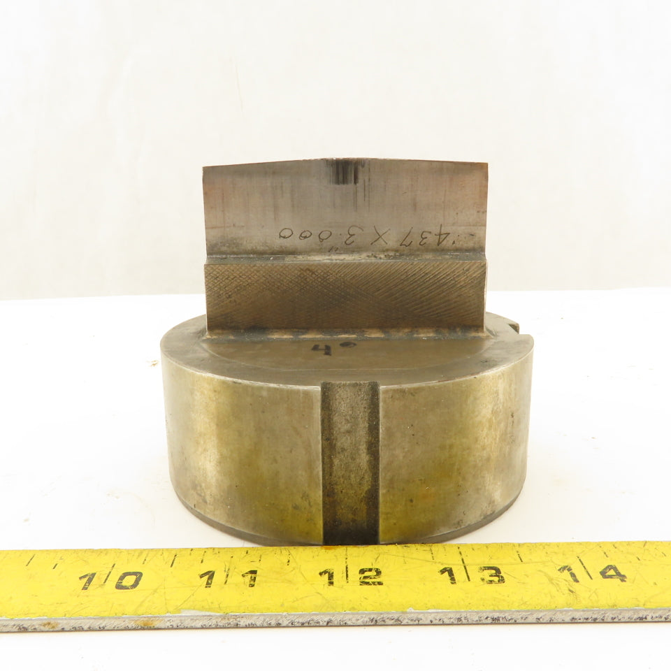 .437"" OD x 3" Rectangular Hole Punch 4° Crown CNC Turret For 4-1/8" Holder