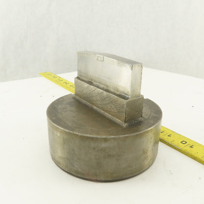 .437"" OD x 3" Rectangular Hole Punch 4° Crown CNC Turret For 4-1/8" Holder