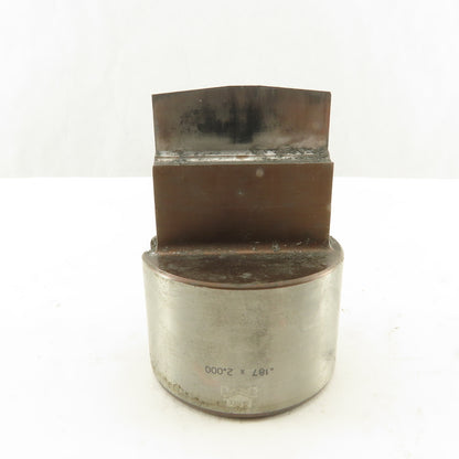 Mate .187 X 2.000" Rectangular Rooftop Slitter CNC Turret Punch 2.500" Holder