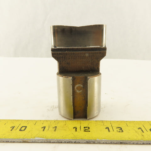 0.500 X 2.000 Oval Concave CNC Turret Punch For 1.750" Holder