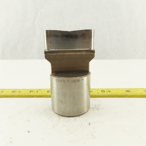 0.500 X 2.000 Oval Concave CNC Turret Punch For 1.750" Holder