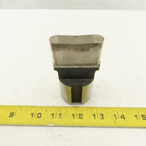0.5625" X 2.000 Oval Concave CNC Turret Punch For 1.750" Holder