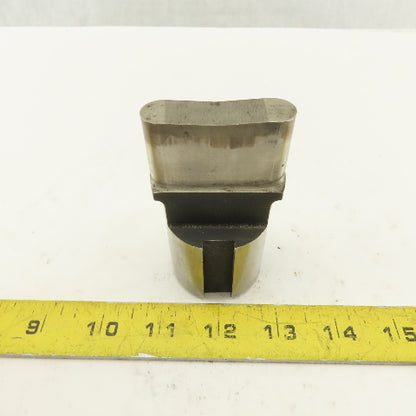 0.5625" X 2.000 Oval Concave CNC Turret Punch For 1.750" Holder