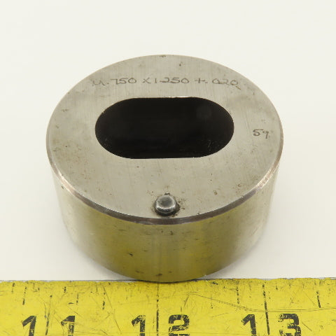 .750 X 1.250 +.020 Oval CNC Turret Die For 2.250 Holder