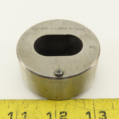 .750 X 1.250 +.020 Oval CNC Turret Die For 2.250 Holder
