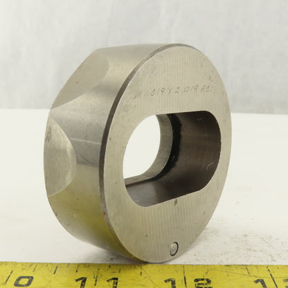 1.019 X 2.019 Actual Oval Slug Relief Die CNC Turret For 2.750 Holder