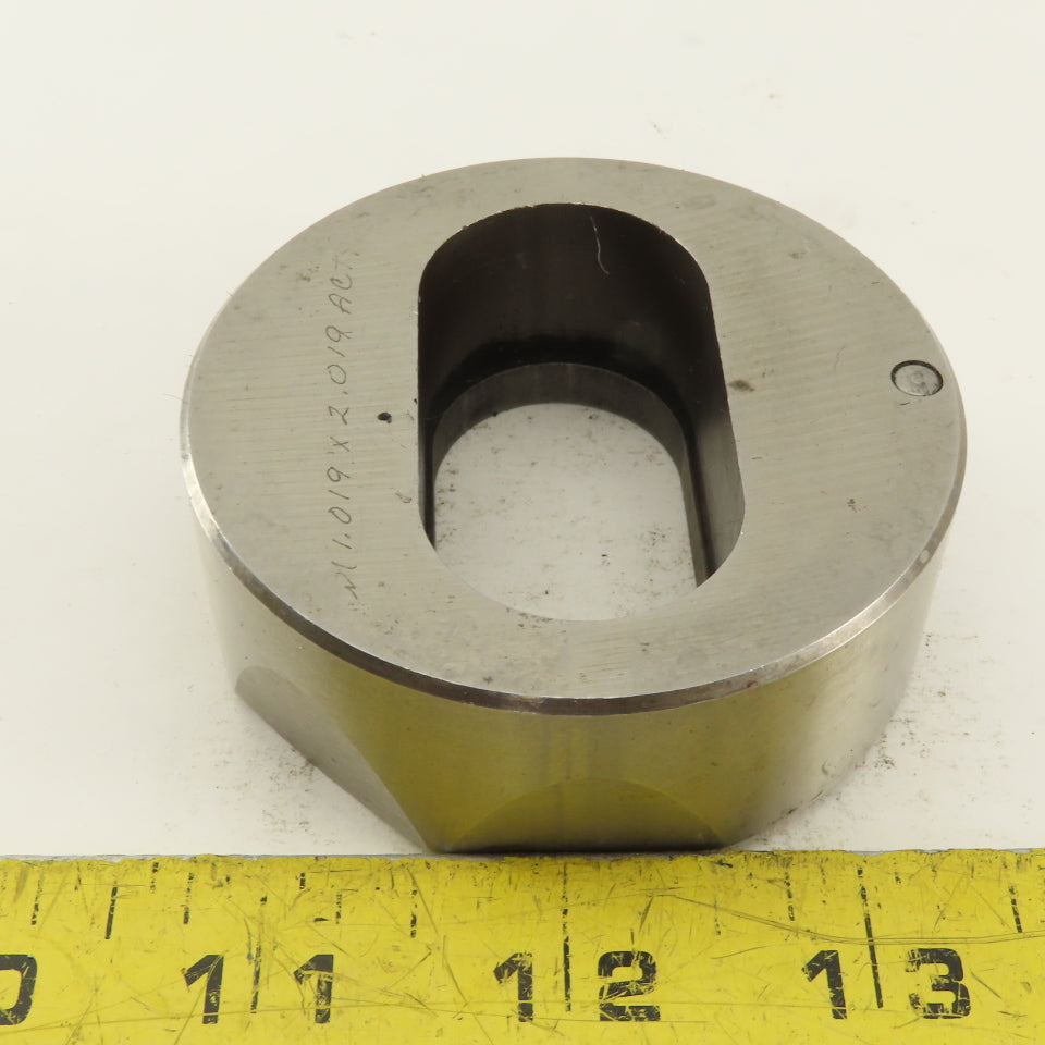 1.019 X 2.019 Actual Oval Slug Relief Die CNC Turret For 2.750 Holder