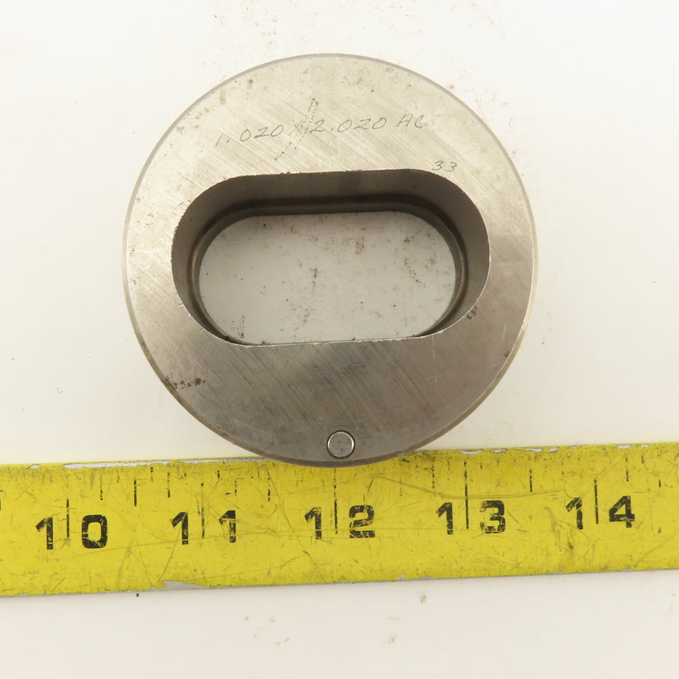 1.020 X 2.020 Actual Oval Slug Relief Die CNC Turret For 2.750 Holder