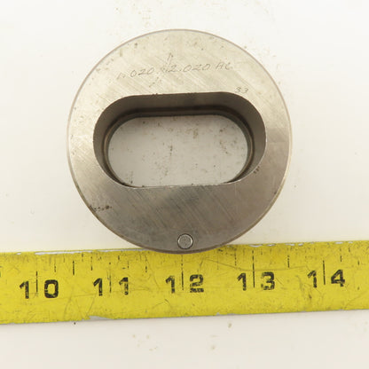 1.020 X 2.020 Actual Oval Slug Relief Die CNC Turret For 2.750 Holder