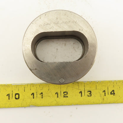 1.020 X 2.020 Actual Oval Slug Relief Die CNC Turret For 2.750 Holder