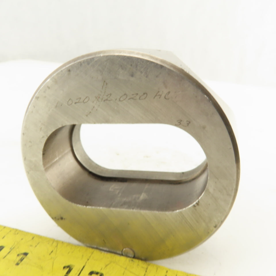 1.020 X 2.020 Actual Oval Slug Relief Die CNC Turret For 2.750 Holder