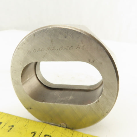 1.020 X 2.020 Actual Oval Slug Relief Die CNC Turret For 2.750 Holder