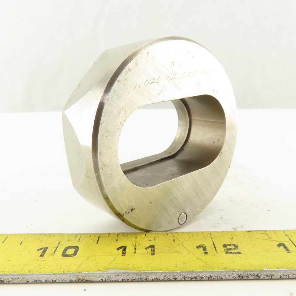 1.020 X 2.020 Actual Oval Slug Relief Die CNC Turret For 2.750 Holder