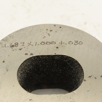 .687 X 1.000 +.030 Slug Relief Oval Die CNC Turret For 2.250 Holder