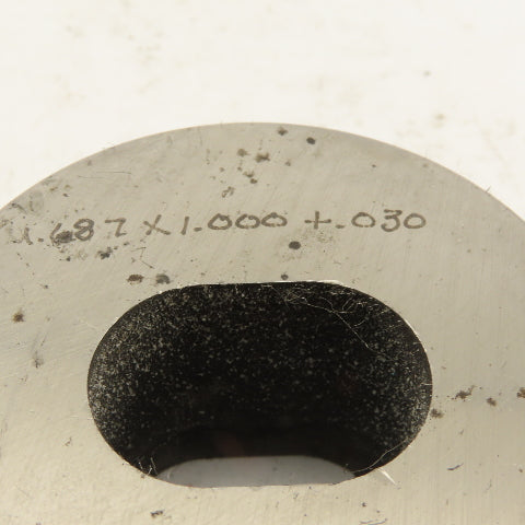 .687 X 1.000 +.030 Slug Relief Oval Die CNC Turret For 2.250 Holder