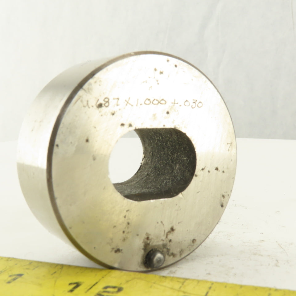 .687 X 1.000 +.030 Slug Relief Oval Die CNC Turret For 2.250 Holder