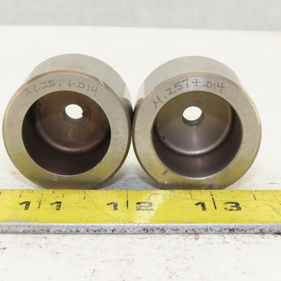 .257 +.014 Slug Relief Round Die CNC Turret For 1.5625 Holder Lot of 2