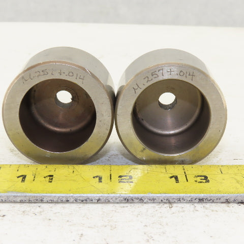 .257 +.014 Slug Relief Round Die CNC Turret For 1.5625 Holder Lot of 2