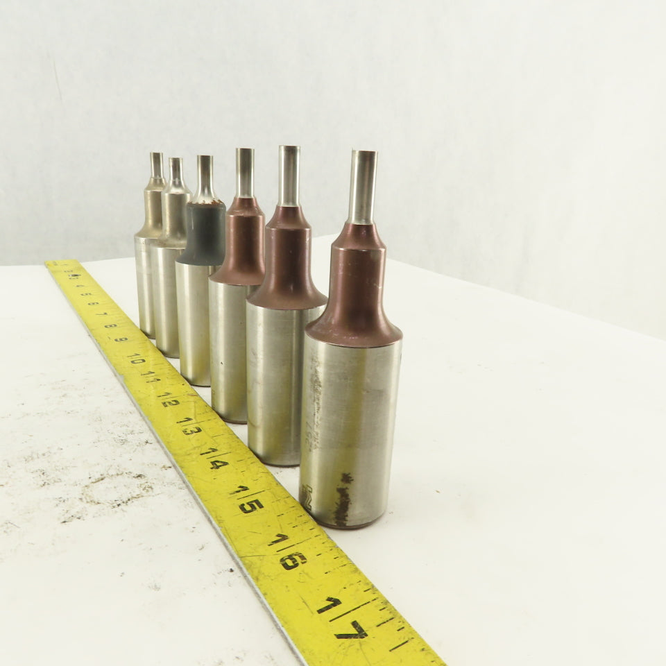 .257 Round Hole Punch CNC Turret For 1.0625 Holder Lot Of 6
