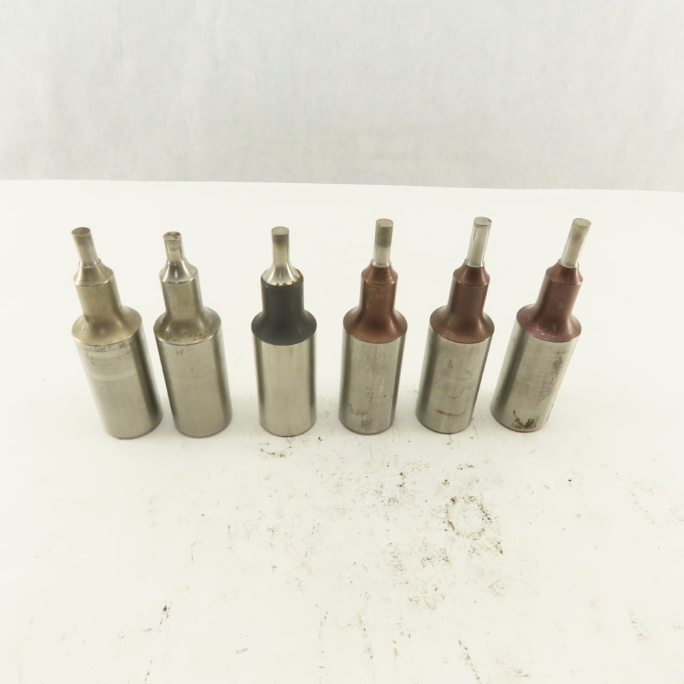 .257 Round Hole Punch CNC Turret For 1.0625 Holder Lot Of 6