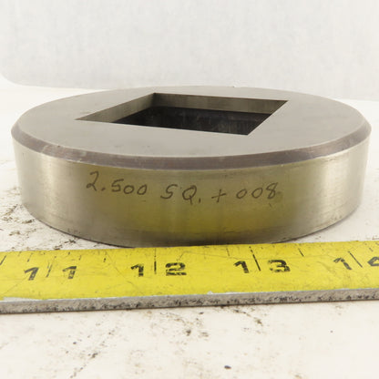 2.500 +.008 Square Hole CNC Turret Punch Die Slug Relief For 5.250 Holder