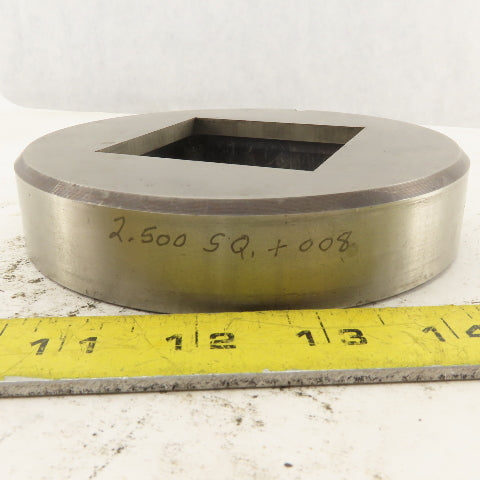 2.500 +.008 Square Hole CNC Turret Punch Die Slug Relief For 5.250 Holder