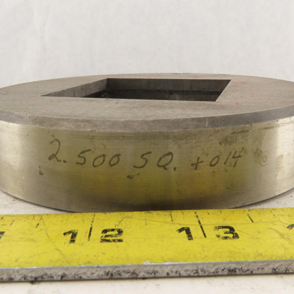 2.500 +.014 Square Hole CNC Turret Punch Die Slug Relief For 5.250 Holder