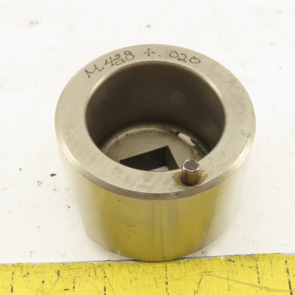 .438 +.020 Square Hole CNC Turret Die For 1.5625 Holder