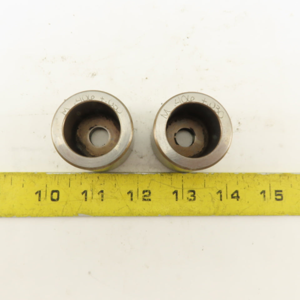 .406 +.030 Round Hole CNC Turret Punch Die Slug Relief For 1.562 Lot Of 2