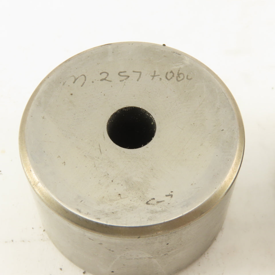 .257 +.060 Round Hole CNC Turret Punch Die Heavy Duty For 1.5625 Holder Lot Of 3