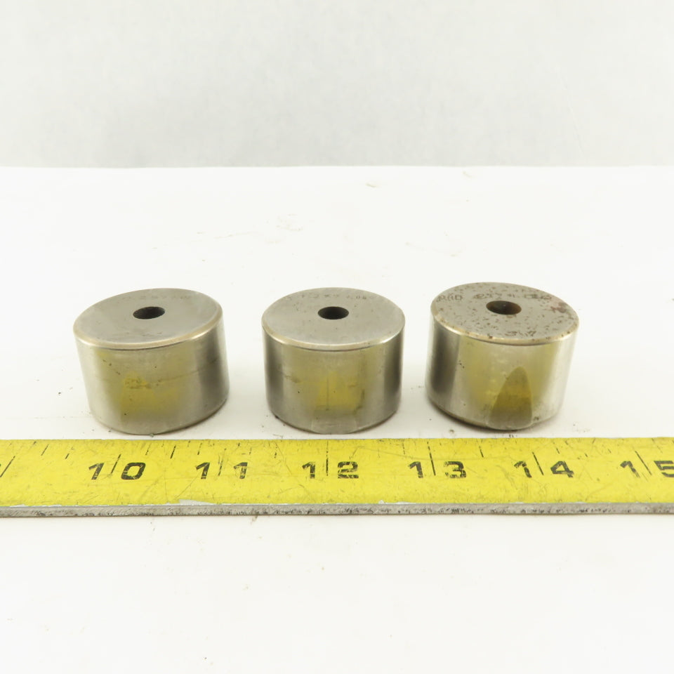.257 +.060 Round Hole CNC Turret Punch Die Heavy Duty For 1.5625 Holder Lot Of 3