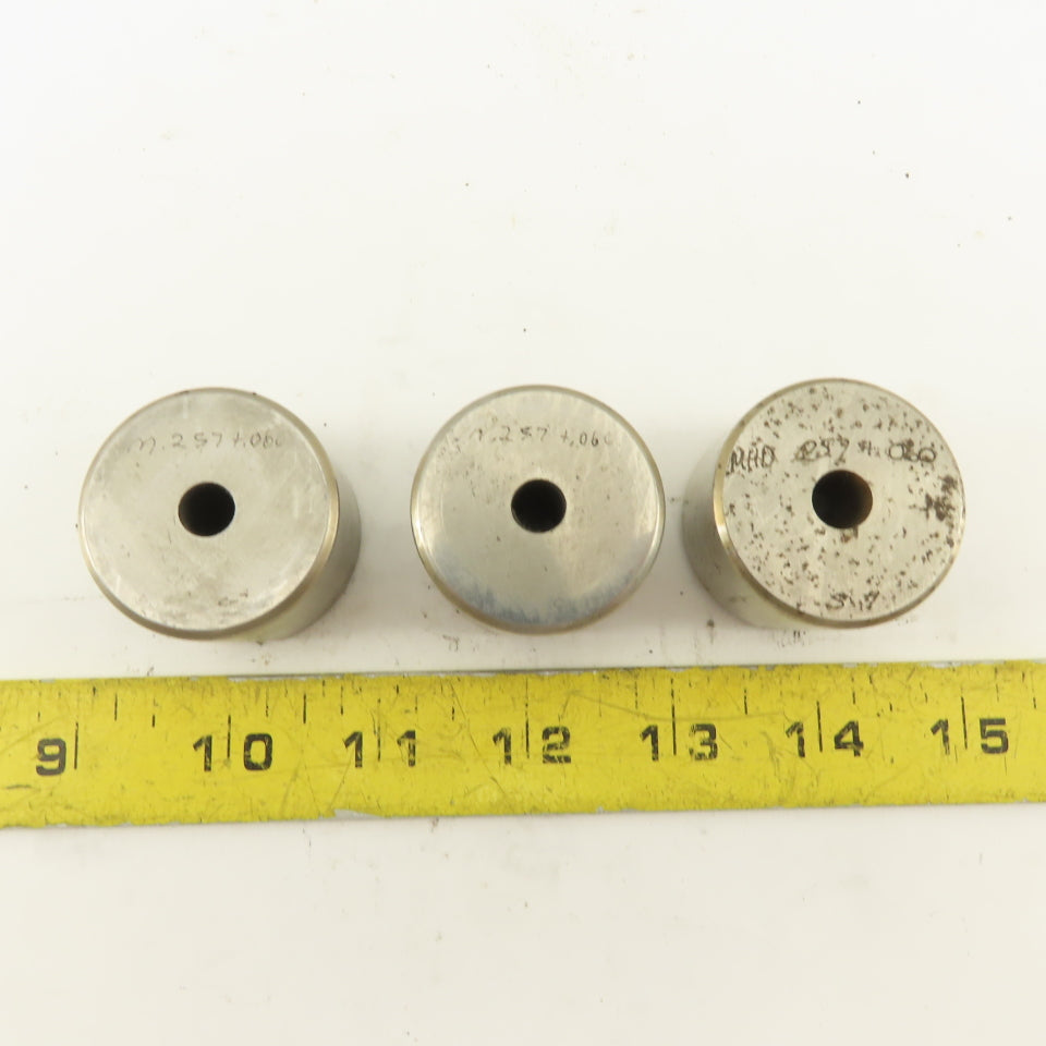 .257 +.060 Round Hole CNC Turret Punch Die Heavy Duty For 1.5625 Holder Lot Of 3