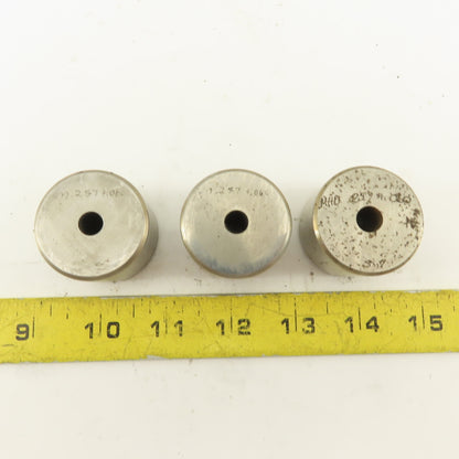 .257 +.060 Round Hole CNC Turret Punch Die Heavy Duty For 1.5625 Holder Lot Of 3