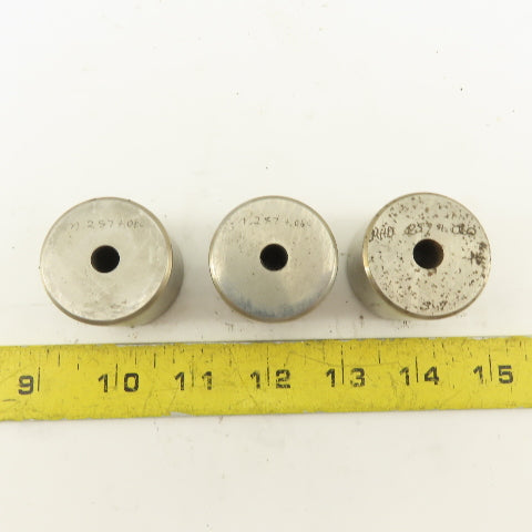 .257 +.060 Round Hole CNC Turret Punch Die Heavy Duty For 1.5625 Holder Lot Of 3