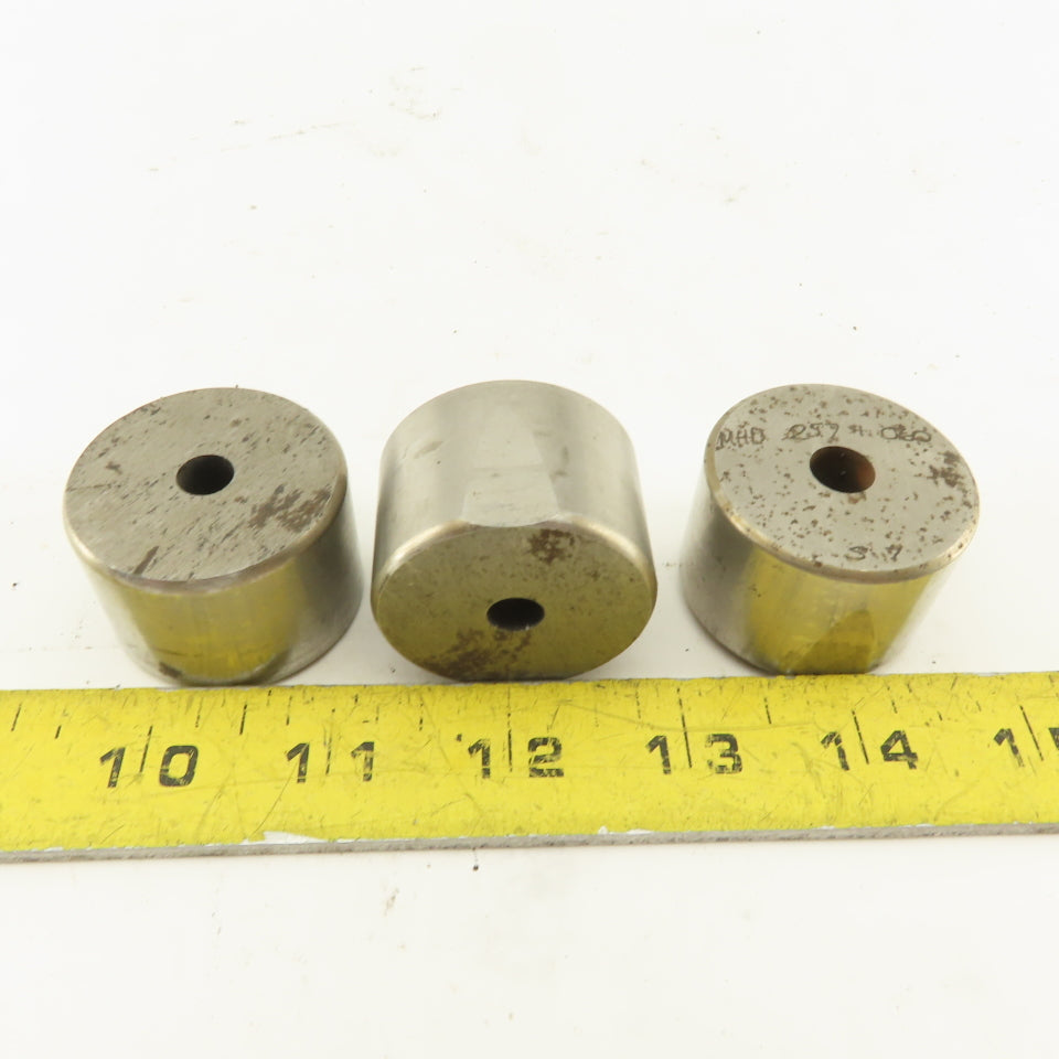.257 +.060 Round Hole CNC Turret Punch Die Heavy Duty For 1.5625 Holder Lot Of 3