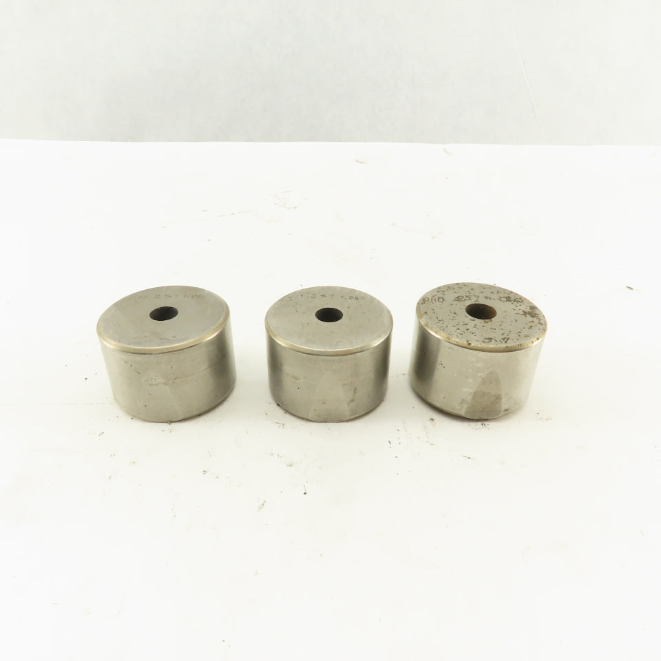 .257 +.060 Round Hole CNC Turret Punch Die Heavy Duty For 1.5625 Holder Lot Of 3