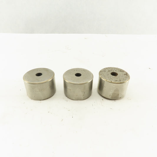 .257 +.060 Round Hole CNC Turret Punch Die Heavy Duty For 1.5625 Holder Lot Of 3