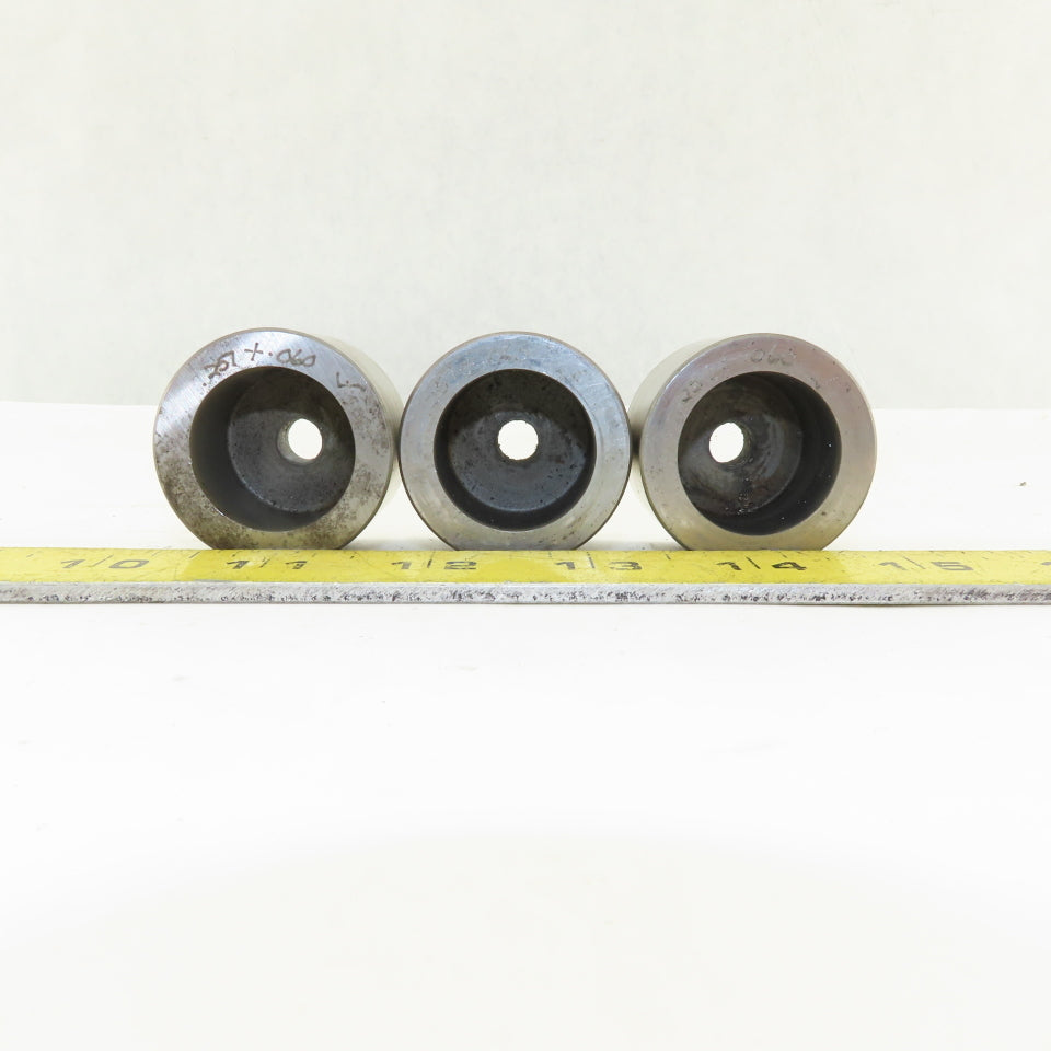 .257 +.060 Round Hole CNC Turret Punch Die Slug Free For 1.5625 Holder Lot Of 3