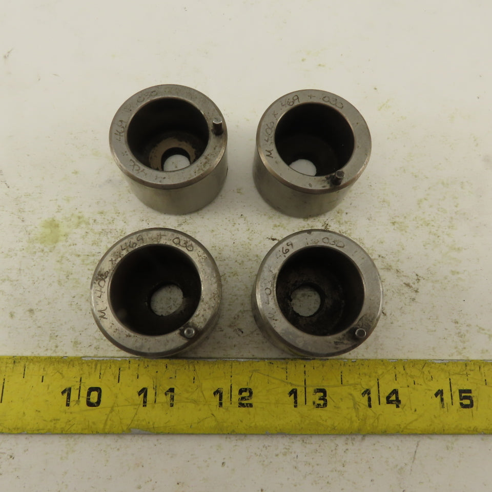 .406 x .469 +.030 Oval Hole CNC Turret Punch Die For 1.5625 Holder Lot Of 4
