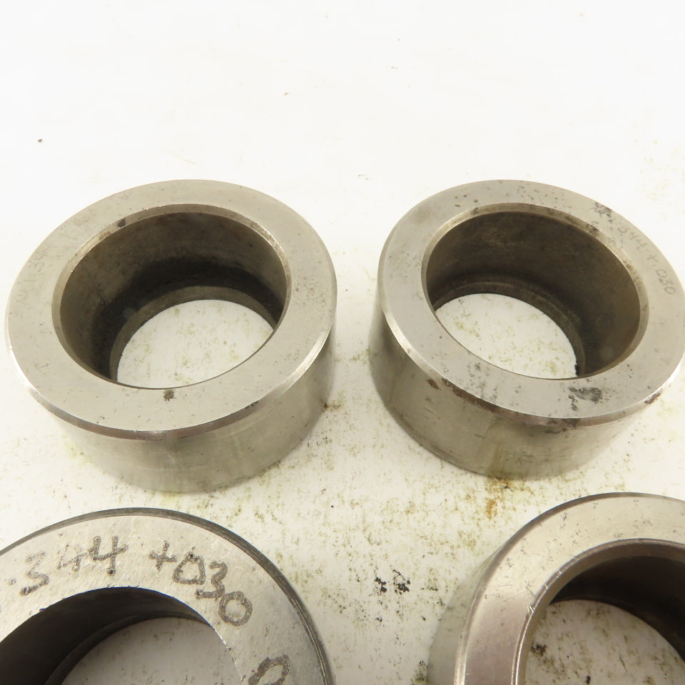 1.344 +.030 Round Hole CNC Turret Punch Die For 2.250 Holder Lot Of 4