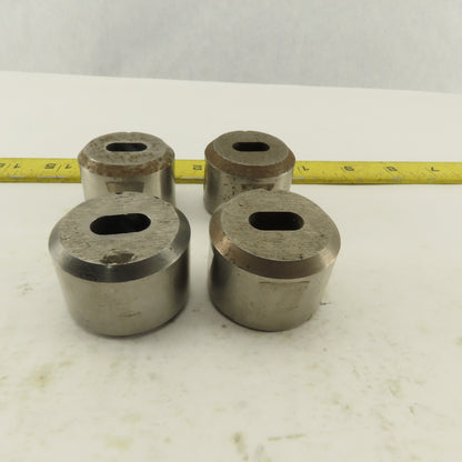 .313 x.625+.030 Oval Hole CNC Turret Punch Die For 1.5625 Holder Lot Of 4
