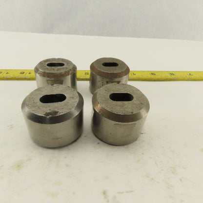 .313 x.625+.030 Oval Hole CNC Turret Punch Die For 1.5625 Holder Lot Of 4