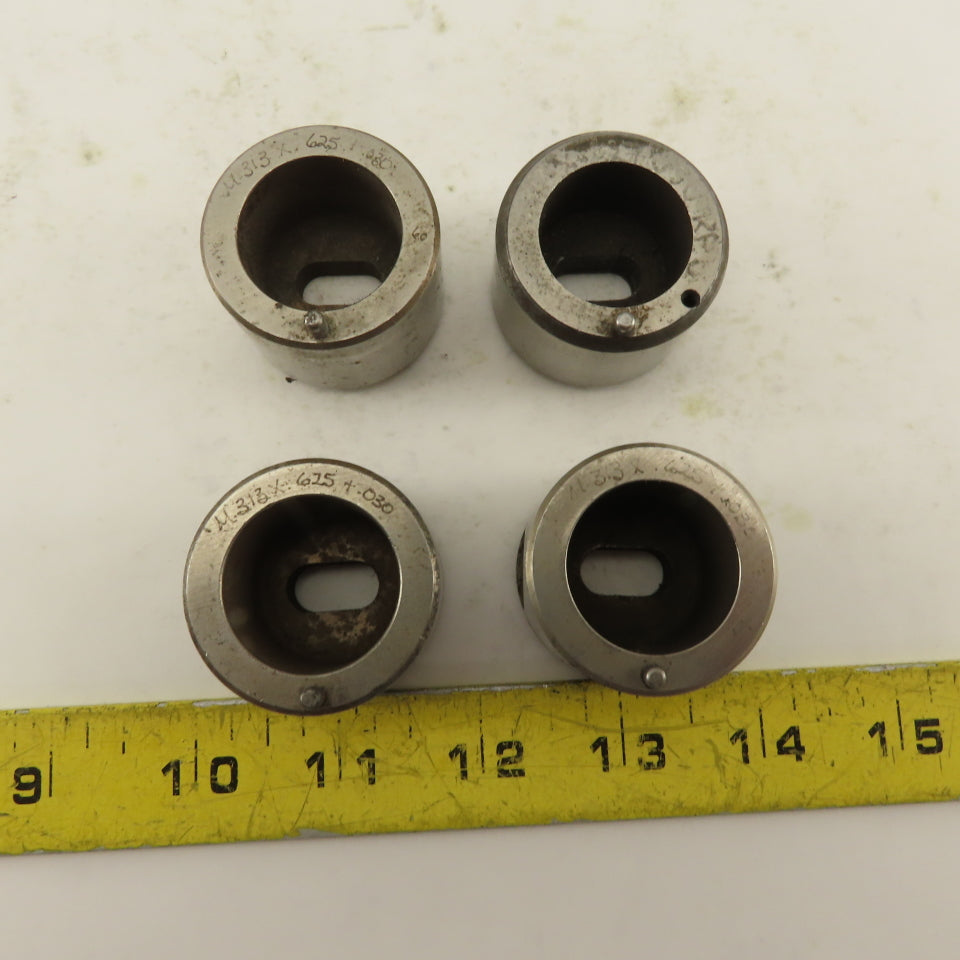 .313 x.625+.030 Oval Hole CNC Turret Punch Die For 1.5625 Holder Lot Of 4
